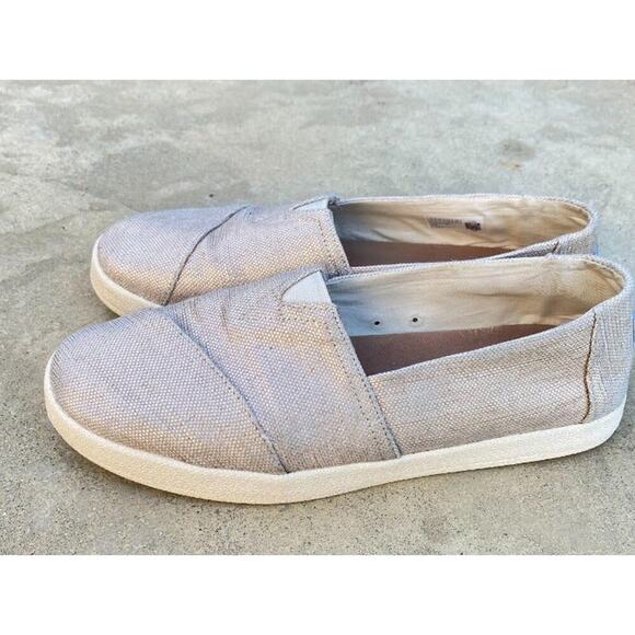 Toms Women's Espadrilles Casual Sparkly Pink US 10 Slip-Ons Comfy Walking Shoes - Picture 8 of 9